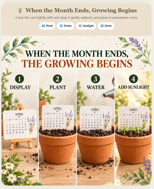 🎄Early Holiday Sale 50% OFF 🌱Eco-Friendly Plantable “Timeless” Seed Calendar 2027
