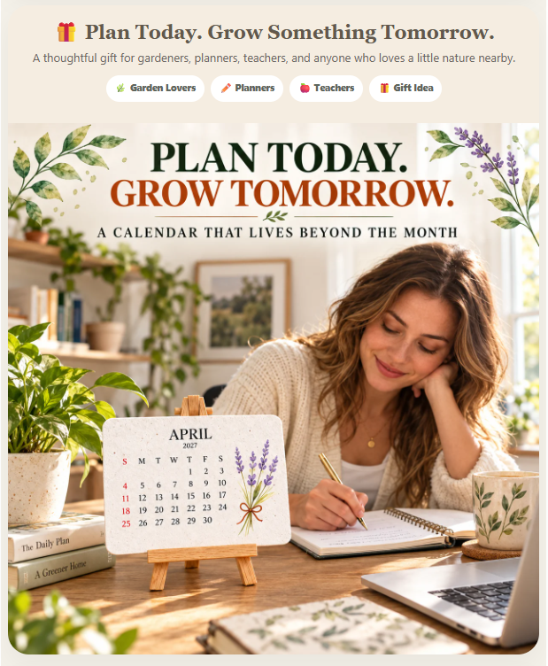 🎄Early Holiday Sale 50% OFF 🌱Eco-Friendly Plantable “Timeless” Seed Calendar 2027