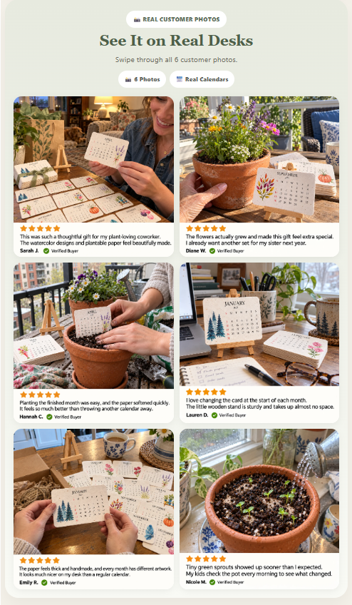 🎄Early Holiday Sale 50% OFF 🌱Eco-Friendly Plantable “Timeless” Seed Calendar 2027